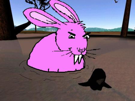 Le lapin carnivore aquatique mangeur d'hommes